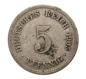 5 пфеннигов 1905 года А — Фото №1