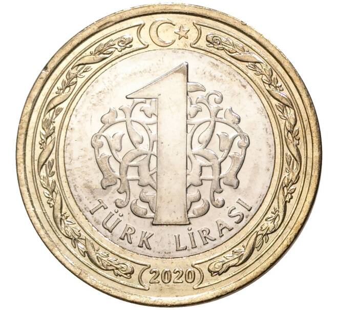 Монета 1 лира 2020 года Турция «100 лет Великому национальному собранию Турции» (Артикул M2-55576)