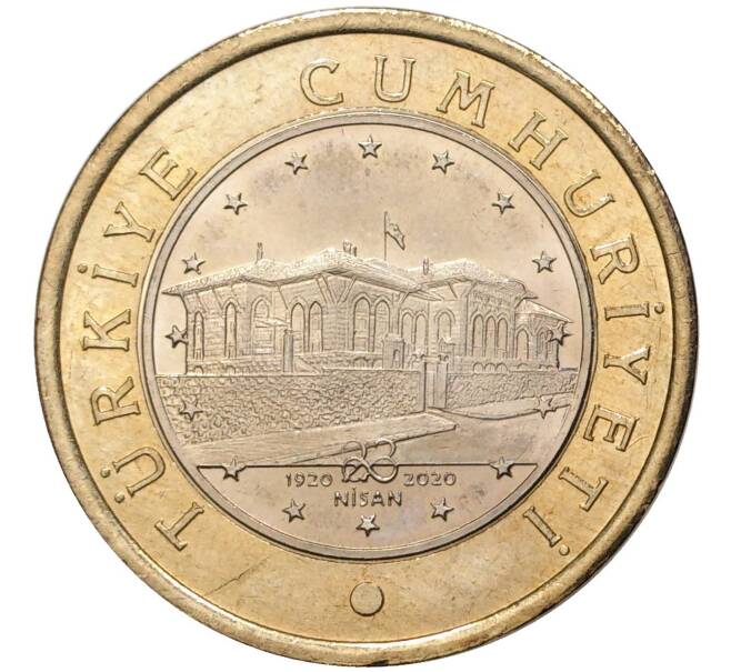 Монета 1 лира 2020 года Турция «100 лет Великому национальному собранию Турции» (Артикул M2-55578)