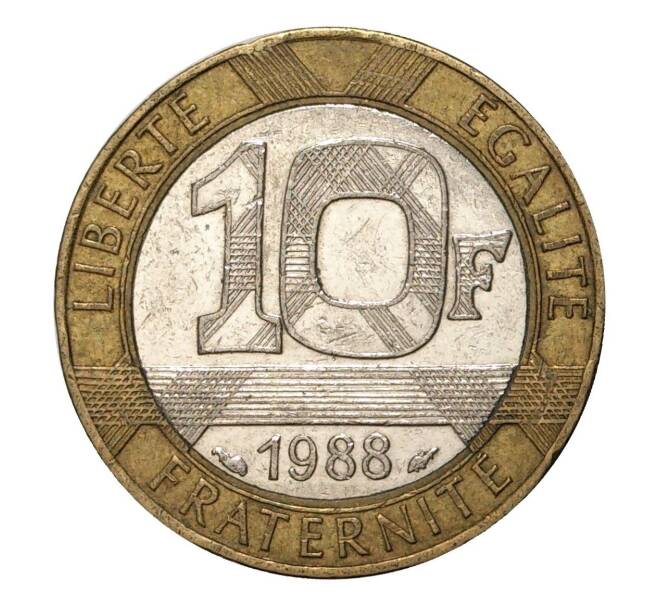 Монета 10 франков 1988 года (Артикул: M2-1931) — Фото №1