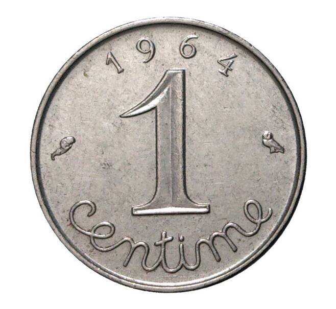 Монета 1 сантим 1964 года Франция (Артикул: M2-1938) — Фото №1