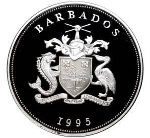 5 долларов 1995 года Барбадос «Первые европейские поселенцы на Барбадосе — 1625»