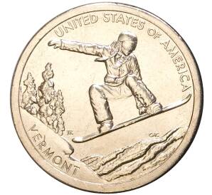 1 доллар 2022 года Р США «Американские инновации — Сноуборд» — Фото №1