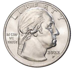 1/4 доллара (25 центов) 2022 года Р США «Американские женщины — Доктор Салли Райд» — Фото №2
