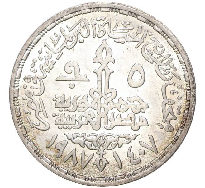 Монета 5 фунтов 1987 года Египет «Музей Парламента» (Артикул M2-55869)