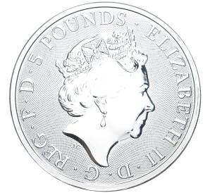 5 фунтов 2019 года Великобритания «Звери Королевы — Йейл Маргарет Бофорт» — Фото №2