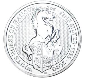 5 фунтов 2020 года Великобритания «Звери Королевы — Белая лошадь Ганновера» — Фото №1