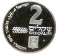 Монета 2 шекеля 1985 года Израиль «Ханука — Лампа из Ашкенази» (Артикул K11-5242)