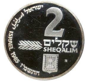 2 шекеля 1985 года Израиль «Ханука — Лампа из Ашкенази»