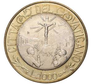 1000 лир 1999 года Ватикан