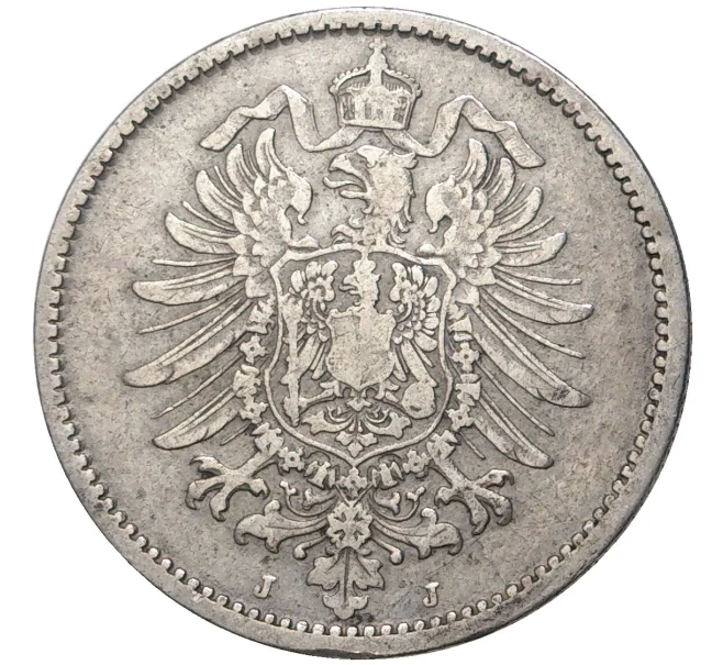 Монета 1 марка 1875 года J Германия (Артикул K11-5333)