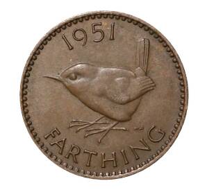 1 фартинг 1951 года — Фото №1