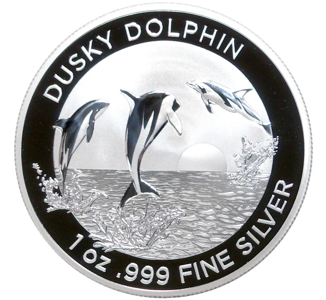 Монета 1 доллар 2022 года Австралия «Темный дельфин» (Артикул M2-55902)