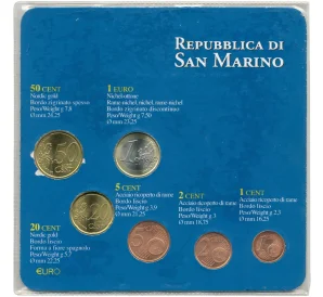 Набор монет евро 2004-2013 года Сан-Марино