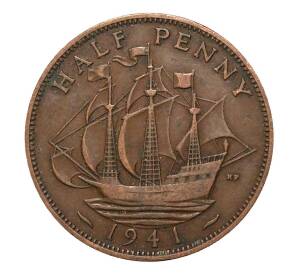1/2 пенни 1941 года — Фото №1