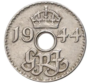 3 пенса 1944 года Британская Новая Гвинея