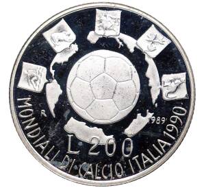 200 лир 1989 года Италия «Чемпионат мира по футболу 1990»