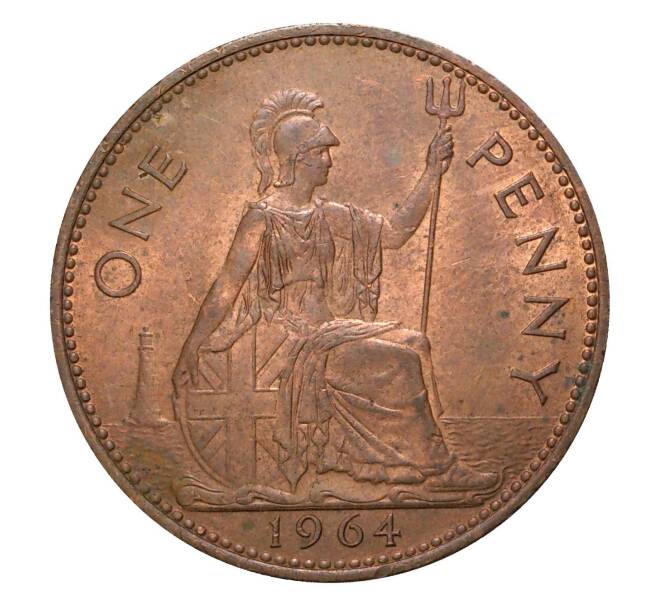 Монета 1 пенни 1964 года Великобритания (Артикул: M2-2032) — Фото №1