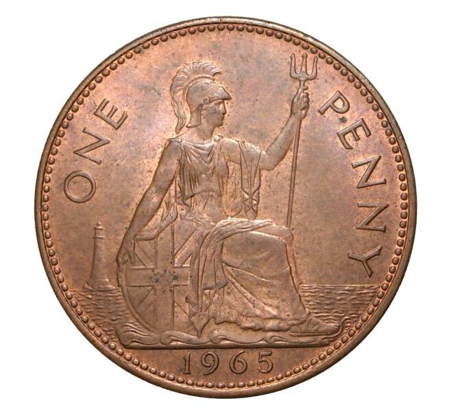 Монета 1 пенни 1965 года Великобритания (Артикул: M2-2033) — Фото №1