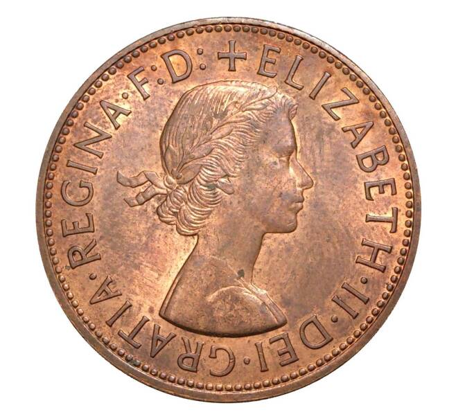 Монета 1 пенни 1965 года Великобритания (Артикул: M2-2033) — Фото №2