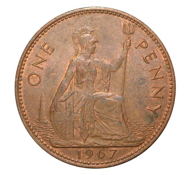 Монета 1 пенни 1967 года Великобритания (Артикул: M2-2035) — Фото №1