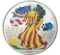 Монета 1 доллар 2002 года США «Шагающая Свобода» (Цветное покрытие) (Артикул M2-55920)