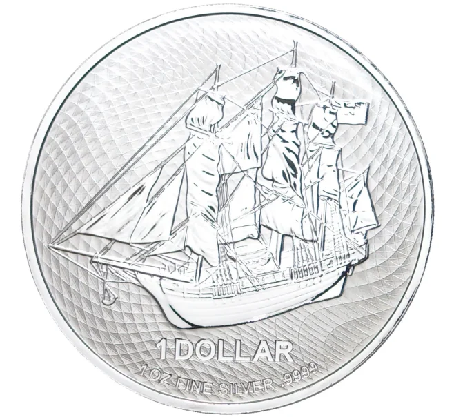 Монета 1 доллар 2022 года Острова Кука «Парусник HMS Bounty» (Артикул M2-55943)