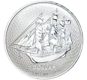 1 доллар 2022 года Острова Кука «Парусник HMS Bounty»