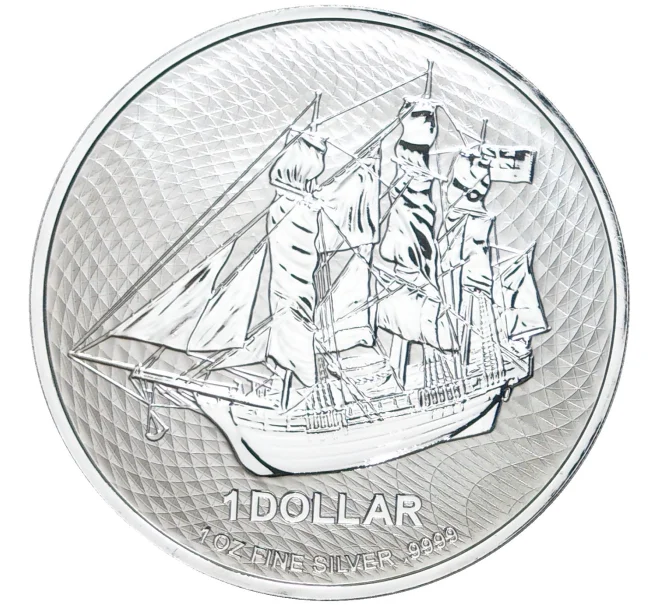 Монета 1 доллар 2022 года Острова Кука «Парусник HMS Bounty» (Артикул M2-55946)