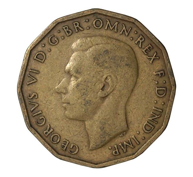 Монета 3 пенса 1943 года (Артикул: M2-2049) — Фото №2