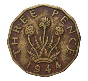 3 пенса 1944 года — Фото №1