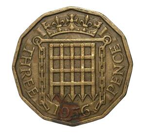 3 пенса 1956 года — Фото №1