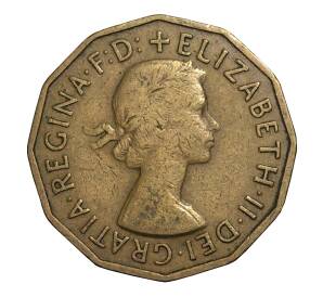 3 пенса 1956 года — Фото №2