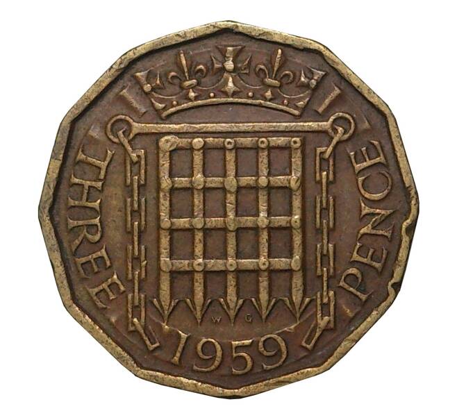 Монета 3 пенса 1959 года (Артикул: M2-2053) — Фото №1