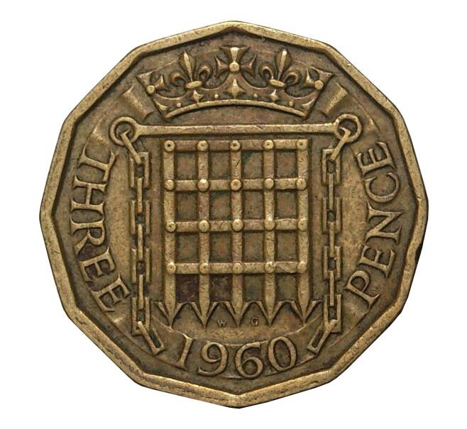 Монета 3 пенса 1960 года (Артикул: M2-2054) — Фото №1