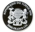 Монета 5000 франков 2021 года Чад «Мандала — Бородавочник» (Артикул M2-55974)