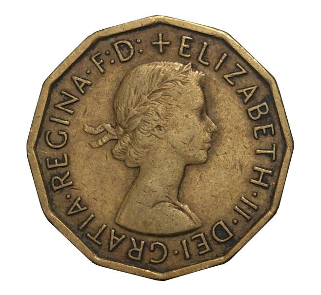 Монета 3 пенса 1964 года (Артикул: M2-2056) — Фото №2