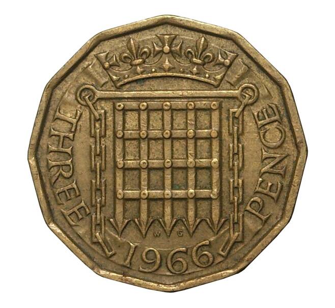 Монета 3 пенса 1966 года (Артикул: M2-2057) — Фото №1