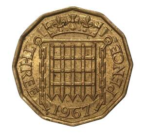 3 пенса 1967 года — Фото №1