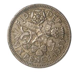 6 пенсов 1953 года — Фото №1