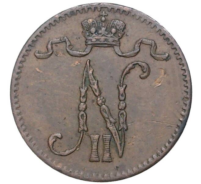Монета 1 пенни 1900 года Русская Финляндия (Артикул M1-45349)