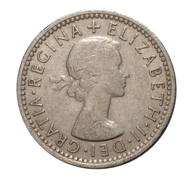 Монета 6 пенсов 1954 года (Артикул: M2-2060) — Фото №2