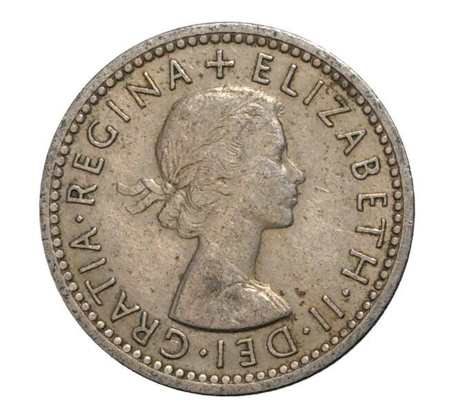 Монета 6 пенсов 1955 года Великобритания (Артикул: M2-2061) — Фото №2