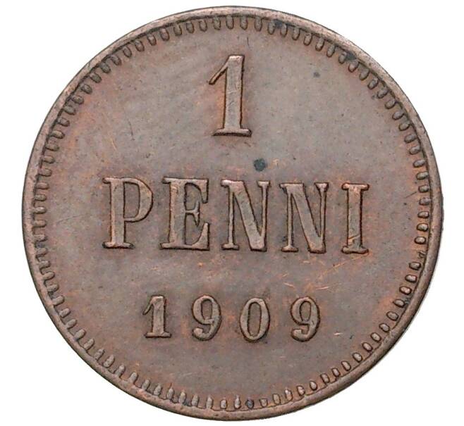 Монета 1 пенни 1909 года Русская Финляндия (Артикул: M1-45378) — Фото №1