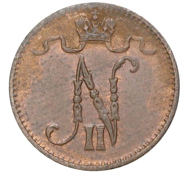 Монета 1 пенни 1916 года Русская Финляндия (Артикул M1-45390)