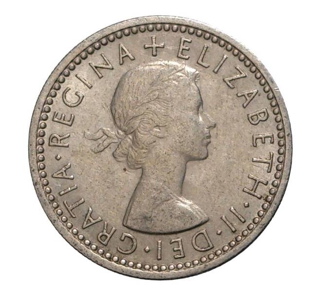 Монета 6 пенсов 1957 года (Артикул: M2-2063) — Фото №2