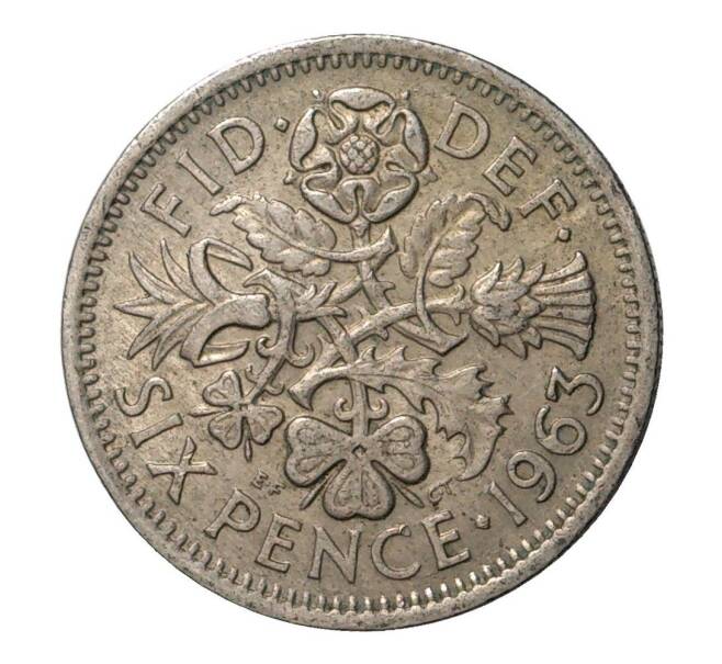 Монета 6 пенсов 1963 года Великобритания (Артикул: M2-2068) — Фото №1
