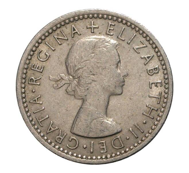 Монета 6 пенсов 1963 года Великобритания (Артикул: M2-2068) — Фото №2