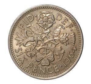 6 пенсов 1964 года — Фото №1