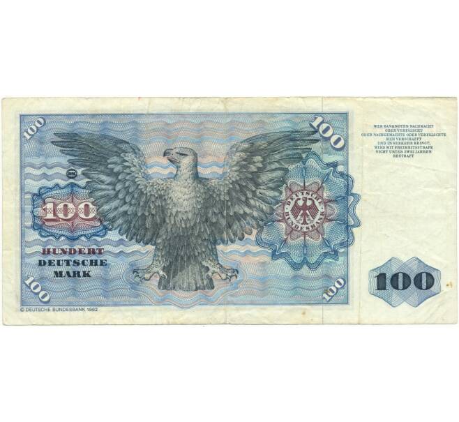 Банкнота 100 марок 1980 года Западная Германия (ФРГ) (Артикул: B2-8972) — Фото №2